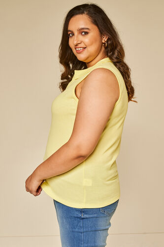Solid Shirt Style Top, Yellow, image 7